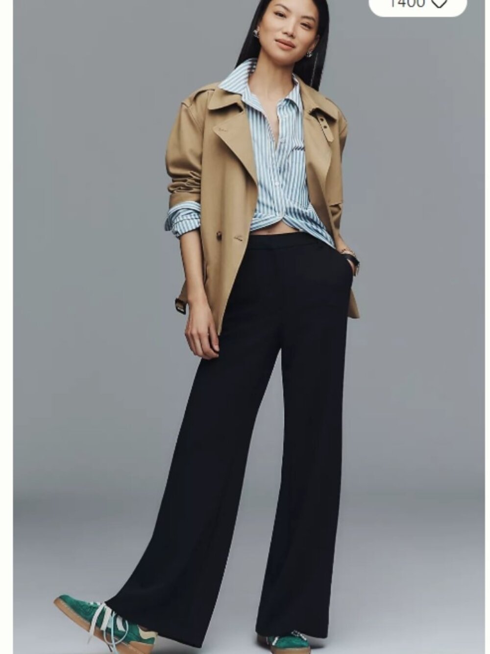NWT Anthropologie Maeve Flat-Front Trousers Black
